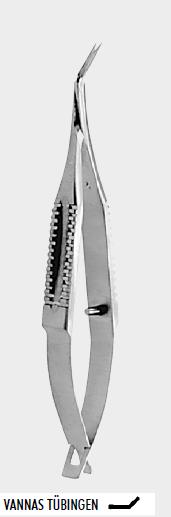 Ножиці ВАННАС ТЮБІНГЕР (VANNAS TÜBINGEN) для катаракти, вигнуті під кутом, 8,5 см (cm)